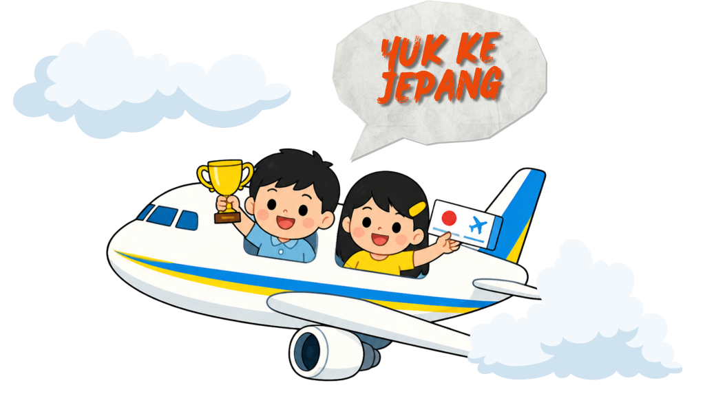 Dua siswa pemenang J-Challenge terbang ke Jepang membawa piala dan tiket